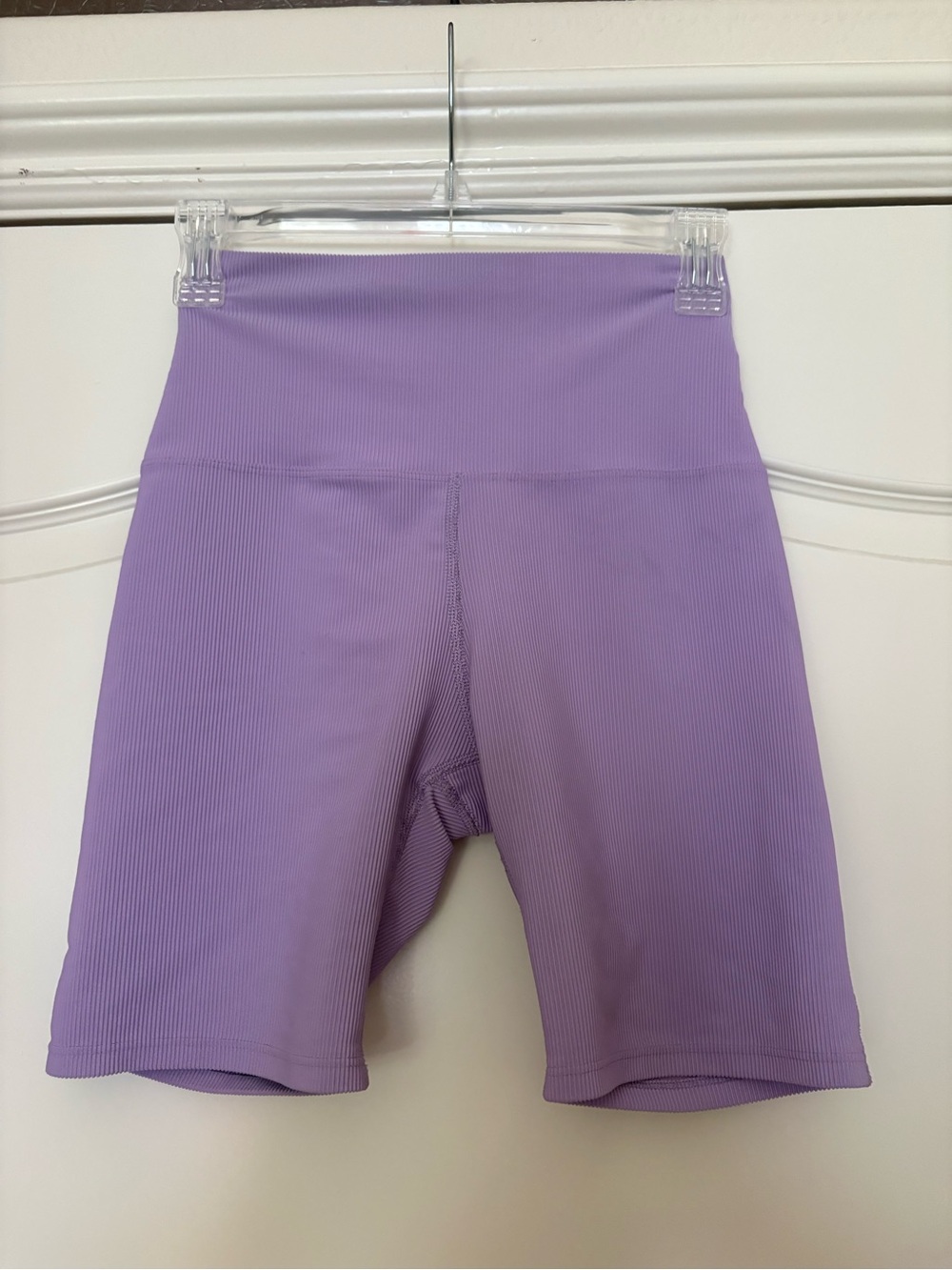 Five Dancewear Ribbed High-Waist Purple Women’s Bike Shorts